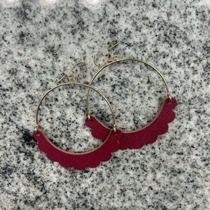 Nickel and Suede Earrings NWOT